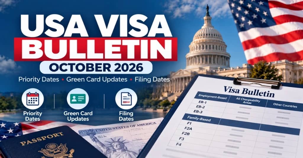 USA Visa Bulletin October 2026: Priority Dates, Green Card Updates and Filing Dates for All Countries