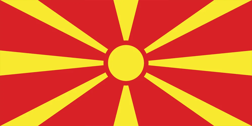 North Macedonia Country Flag Visaboards