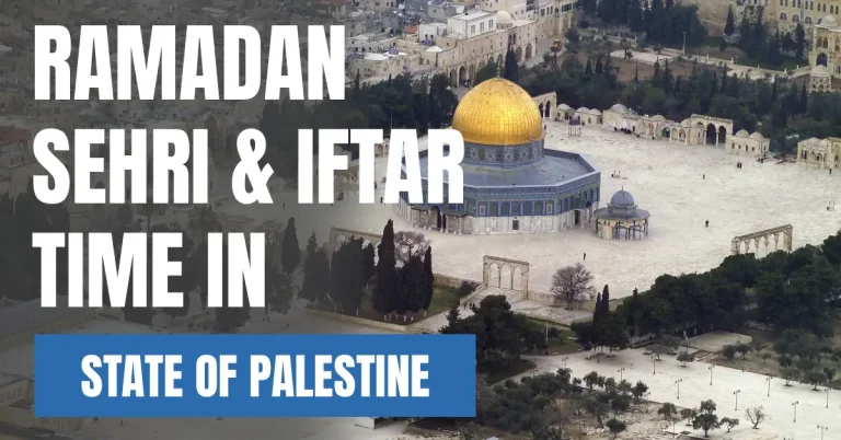 Ramadan 2026 in State of Palestine – Today’s Sehri & Iftar Time in Jerusalem visaboards