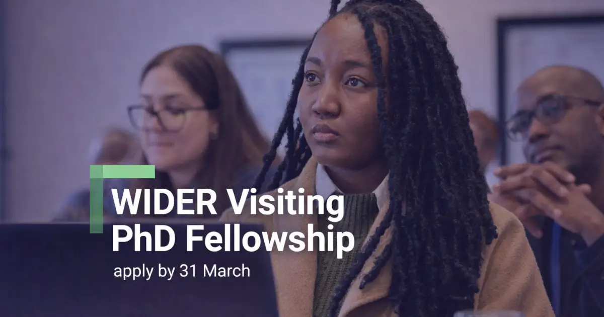 UNU WIDER Visiting PhD Fellowship Programme 2026 in Finland